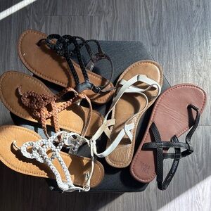 5 pairs of  Strappy Sandals